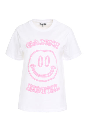 T-shirt in cotone con stampa-0